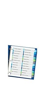 Double-Column Table of Contents Dividers