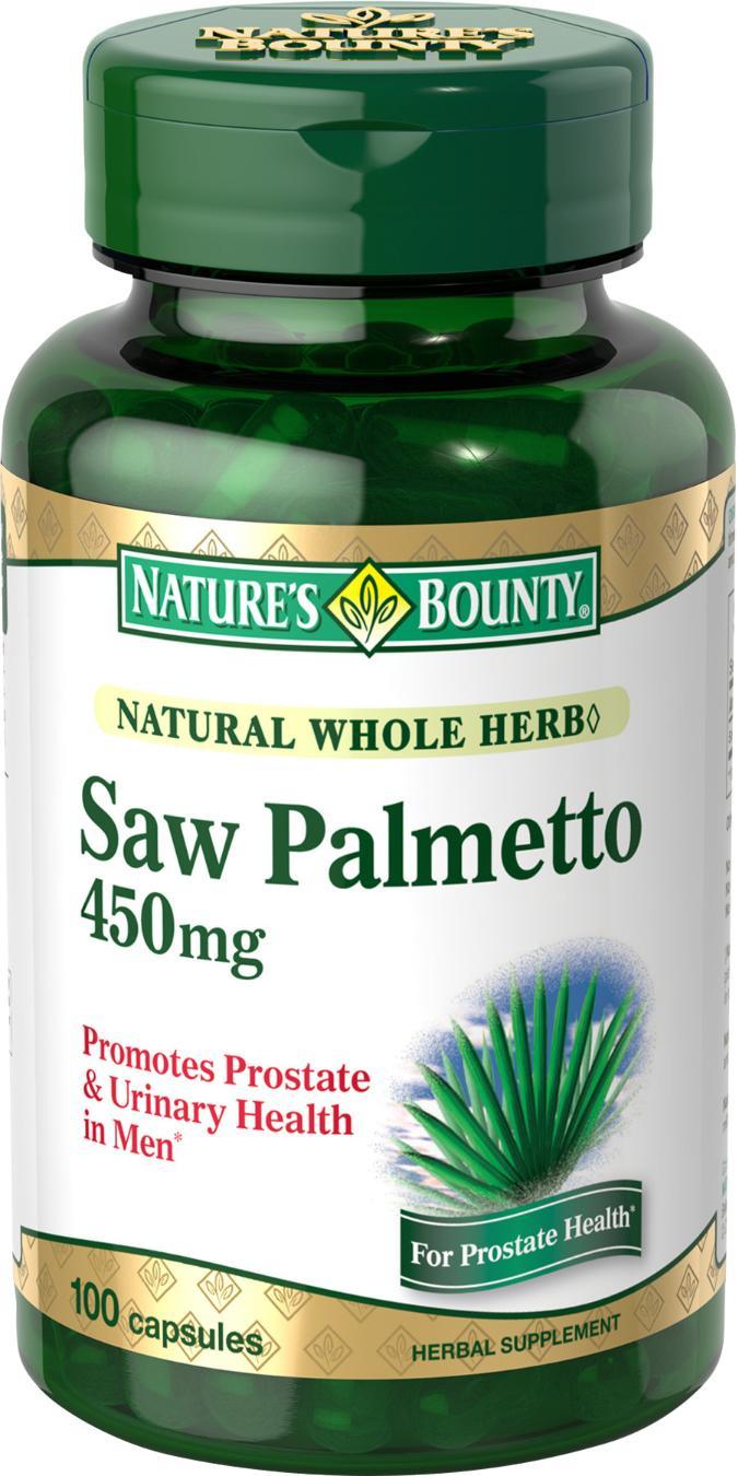 Nature's Bounty Natural Saw Palmetto 450 Mg., 100 Capsules Health & Personal Care