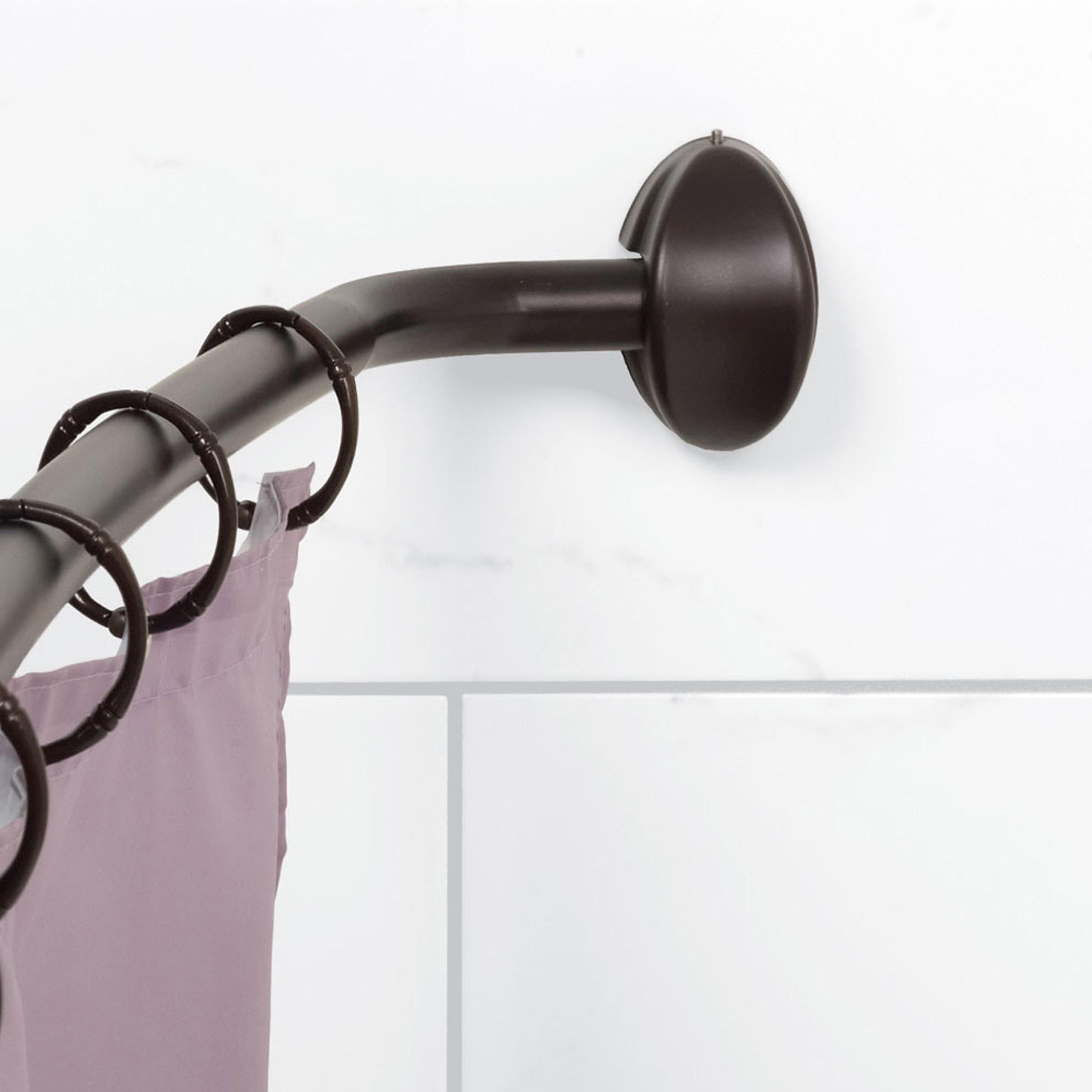 Zenna Home E35603SS01, NeverRust Aluminum Curved Shower Curtain Rod, 44 to 72Inch