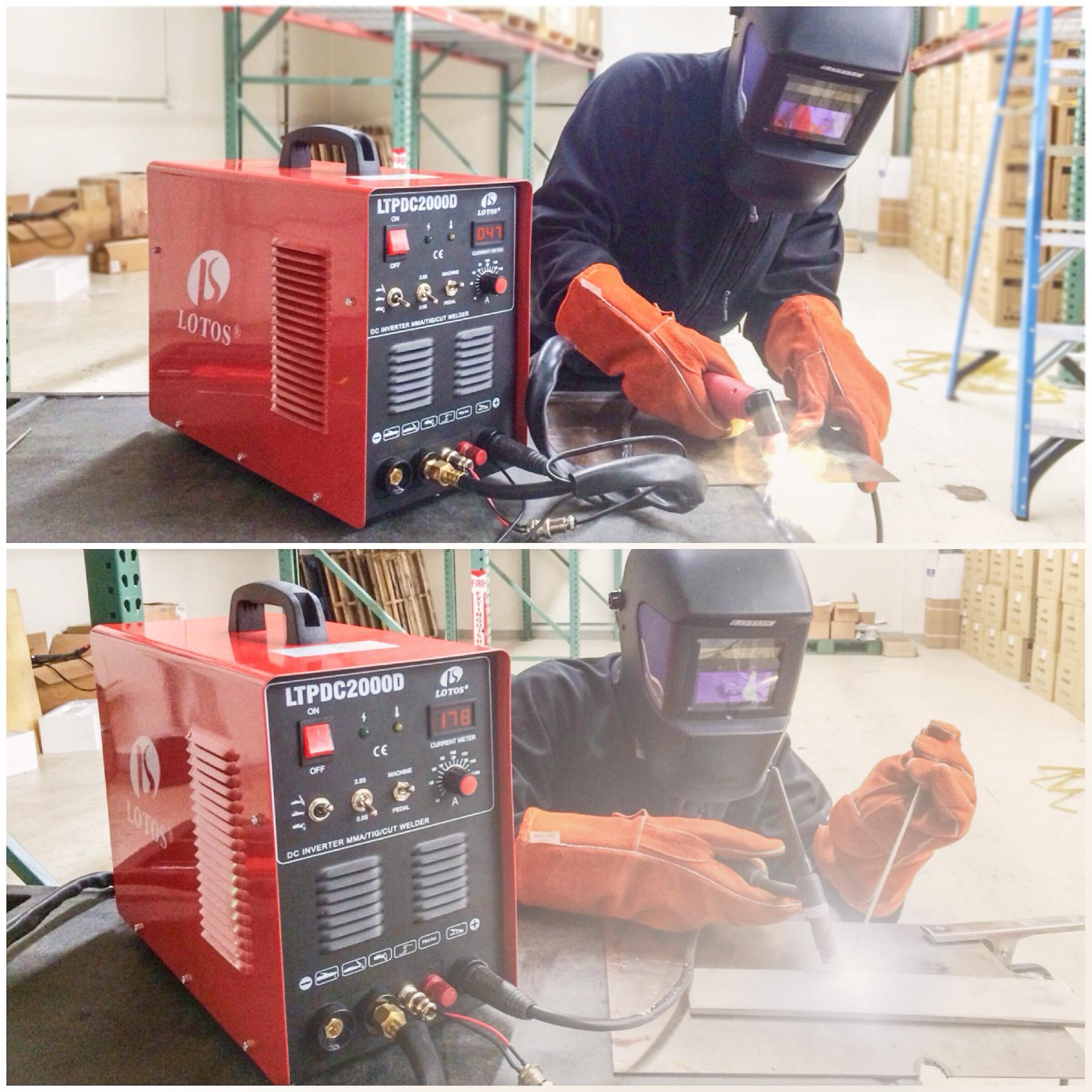lotos ltpdc2000d pilot arc plasma cutter tig stick welder