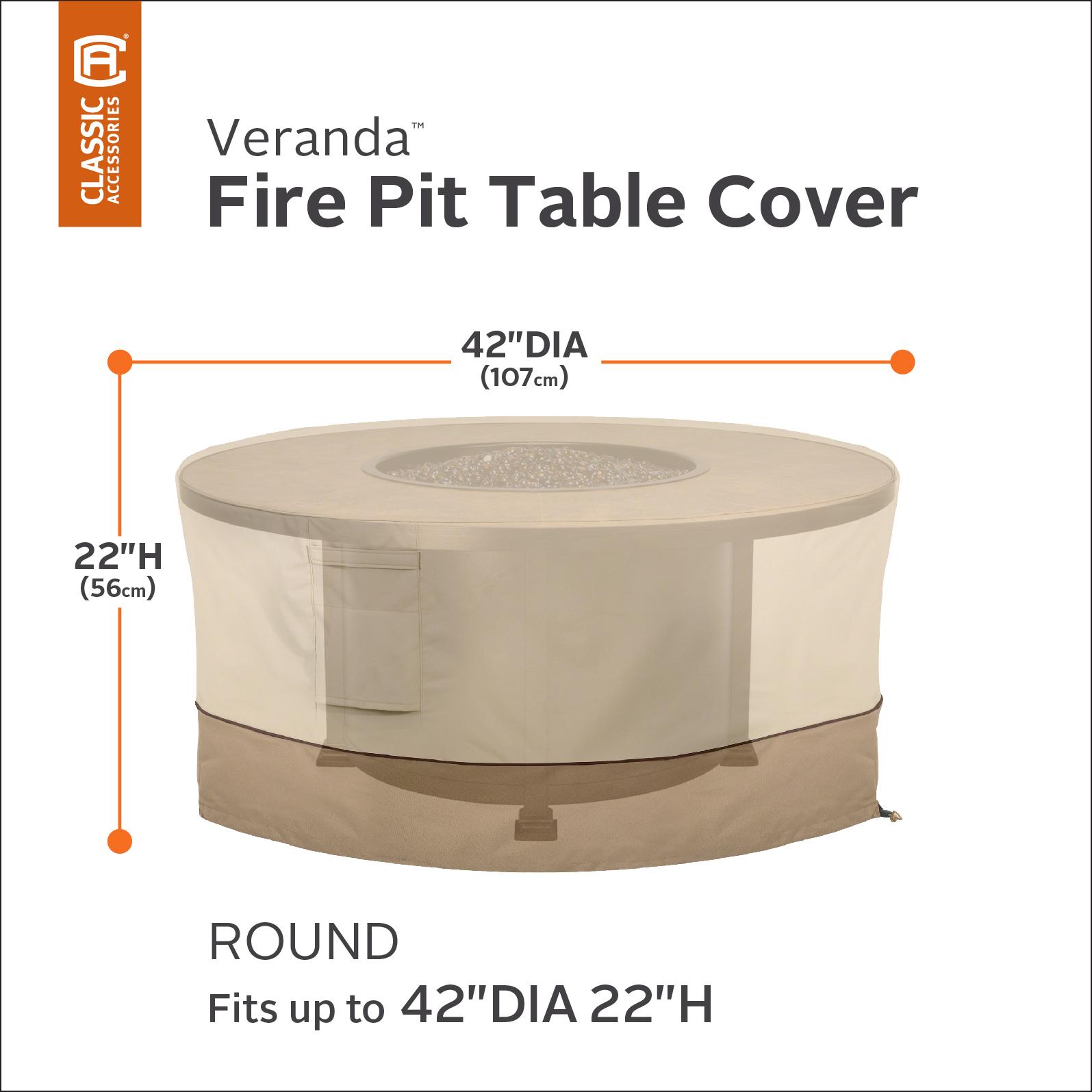 Classic Accessories 5546501150100 Veranda Round Fire