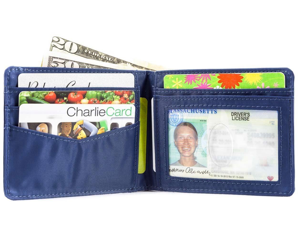 Big Skinny Men's Slimline BiFold Slim Wallet, Black