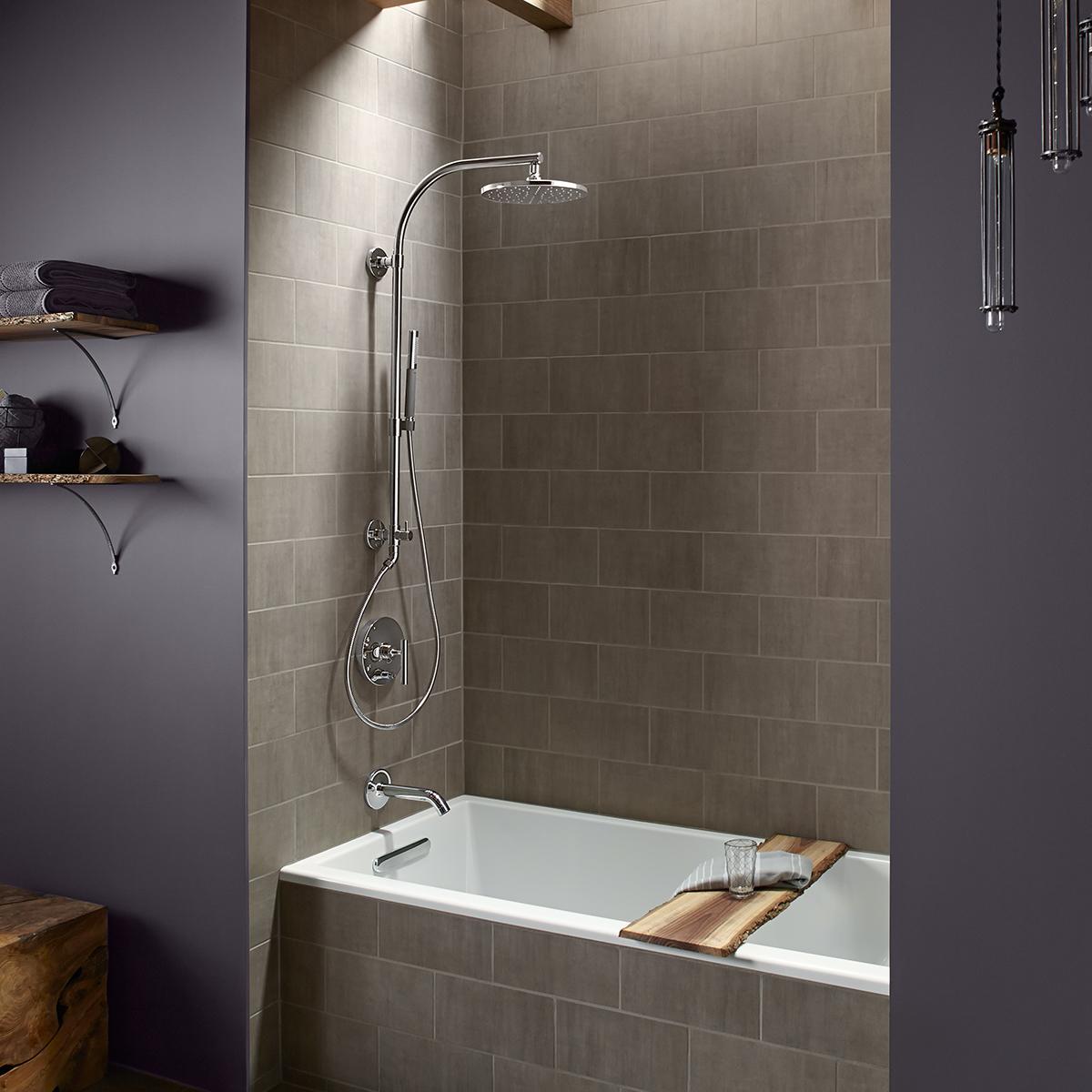 KOHLER K45210BN HydroRail R Shower Column, Vibrant Brushed Nickel