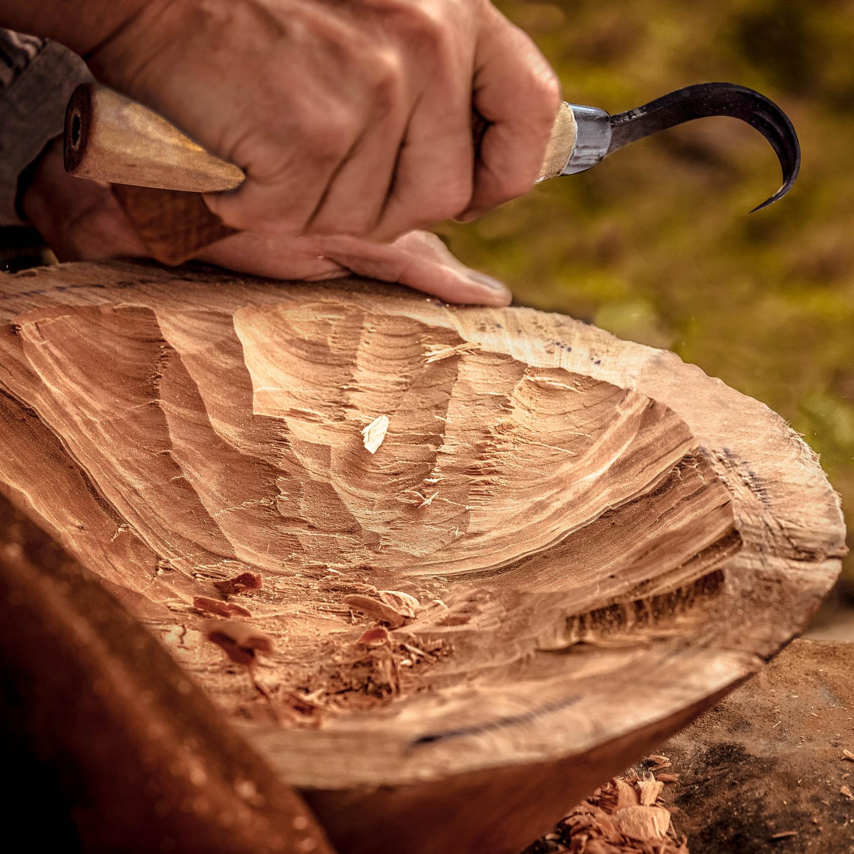 Morakniv Wood Carving 164 Hook Knife with Carbon Steel