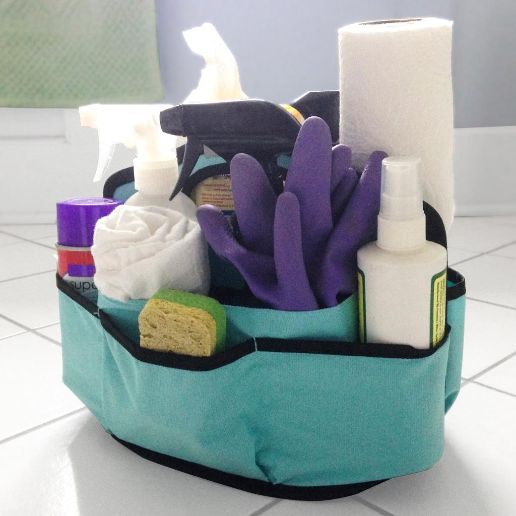 Find It Supply Caddy, 8.75 x 12 Inches, Canvas, 6 Pockets