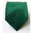 100% Silk Woven Solid Herringbone Kelly Green Tie