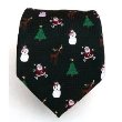 100% Silk Woven Christmas Themed Tie