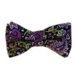 100% Silk Woven Black Paisley Self-Tie Bow Tie
