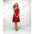 Anne Klein Silk Georgette One-Shoulder Dress