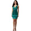 London Times Sleeveless V-Neck Dress with Banded Hem