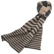 MIR Men's 100% Cashmere Thin Stripe Scarf