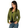 Shawl Collar Cardigan with Gold Threading