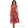 Floral print wrap-around dress