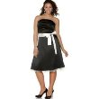 Ruby Rox Plus-Sizes Strapless Ruched A-Line Dress