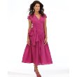 Solid wrap-around dress