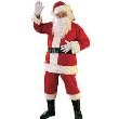 Santa Suit Flannel Deluxe w/ Wig & Beard