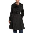 London Fog Women's Satin Double Breasted 3/4 Length Trench Coat
