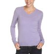 Red Moon Women's 100% Cashmere Long Sleeve V-Neck Sweater