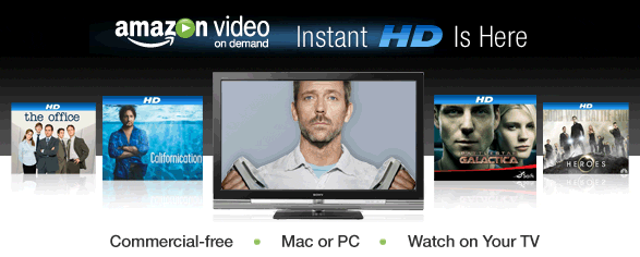 Amazon Video On Demand in HD is currently available on the following compatible devices, including the Roku Digital Video Player , TiVo S3, HD and HD XL DVRs , the Sony BRAVIA Internet Video Link , and Panasonic VIERA Cast enabled HDTVs: