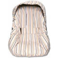 Mocha Stripe Infant Car Seat Cover