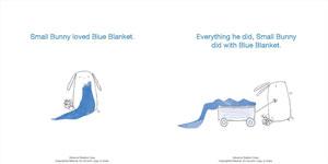 Small Bunny Loved Blue Blanket