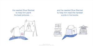 Blue Blanket Helps Bunny Read