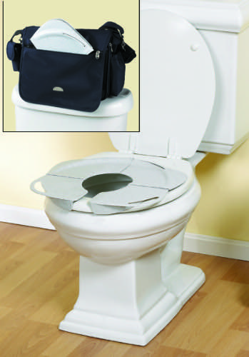 PRI Folding Potty with Handles, White granite