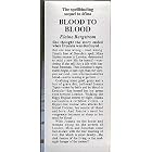 Click here to buy Blood To Blood by  Elaine Bergstrom.
