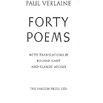 PAUL VERLAINE: FORTY POEMS book cover