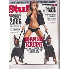 Stuff Magazine February, 2006- 75th Issue Collector's Edition Joanna Krupa Cover and pictorial, Stacy Keibler, The "It Girls of 2006": Paris Hilton, Sienna Miller, Kate Bosworth, Bijou Phillips, Magie Grace, Joy Bryant, Jessica Alba, Eva Longoria.