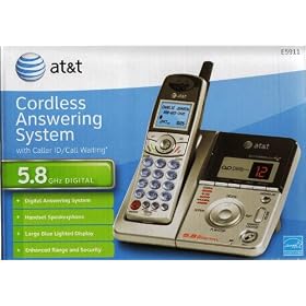 AT&T Cordless Answering System with Caller ID/Call Waiting... 5.8 GHz Digital... E5911