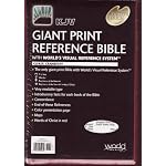 Giant Print Reference Bible: King James Version, World's Visual Reference System, Cranberry Vinyl book cover