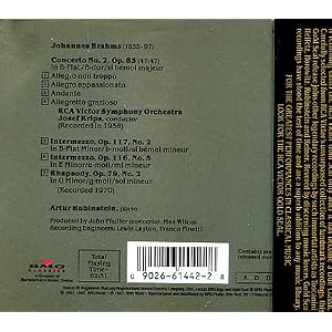 Brahms: Concerto No.2/Intermezzo Nos. 2 & 5/Rhapsody No.2