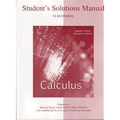 Student's Solution Manual to accompany Calculus Third Edition