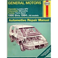 General Motors Chevrolet Lumina Apv, Oldsmobile Silhouette, Pontiac Trans Sport 1990 Thru 1994: All Models (Hayne's Automotive Repair Manual)