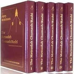 Metsudah Chumash/Rashi, Vols. 1-5: Genesis, Exodus, Leviticus, Numbers, Deuteronomy [Bereishis, Shemos, Vayikro, Bamidbar, Devarim] (Hebrew Edition)
