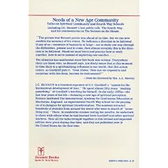 Needs of a New Age Community: Talks on Spiritual Community and Fourth Way Schools