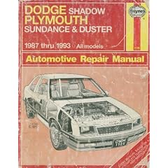 Haynes Dodge Shadow, Plymouth Sundance, 1987-1993 (Haynes Automotive Repair Manuals)