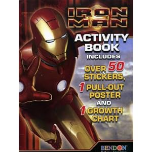Iron Man Sticker/Poster Book w/ Growth Chart