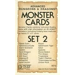 Advanced Dungeons & Dragons Monster Cards Set #2