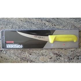 R H. Forschner by Victorinox 6-Inch Curved Boning Knife, Yellow Fibrox Handle by R.H. Forschner Victorinox