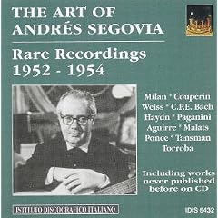 The Art of Andr�s Segovia: Rare Recordings, 1952-1954