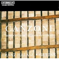 Canzoni by Luciano Berio, Nuccio D'Angelo, Goffredo Petrassi, Alessandro Solbiati, and Franz Halasz (Audio CD - 1997)