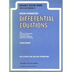 Schaum's Outline of Theory and Problems of Modern Introductory Differential Equations (Schaum's Outline)