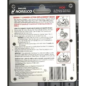 discount Philips Norelco HQ6 Quadra Action Triple header Replacement Heads for sale