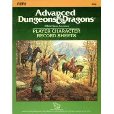 Player Character Record Sheets (Advanced Dungeons & Dragons accessory REF2)