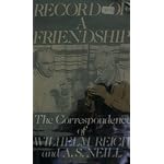 Record of a friendship : the correspondence between Wilhelm Reich and A.S. Neill, 1936-1957 book cover