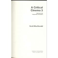 A Critical Cinema 3: Interviews with Independent Filmmakers (Bk. 3)