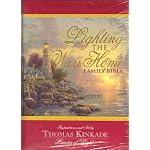 Lighting The Way Home Family Bible: Inspiration and Art by Thomas Kinkade book cover