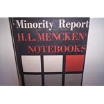 Minority Report 1ST Edition H L Menckens Noteboo book cover